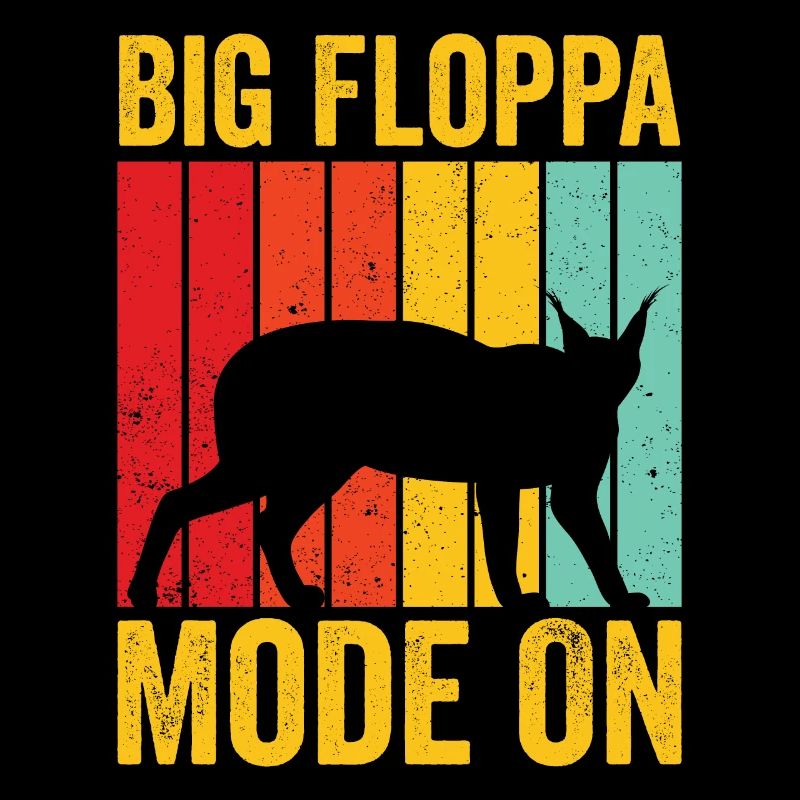Big Floppa Karakal Katze Meme Retro