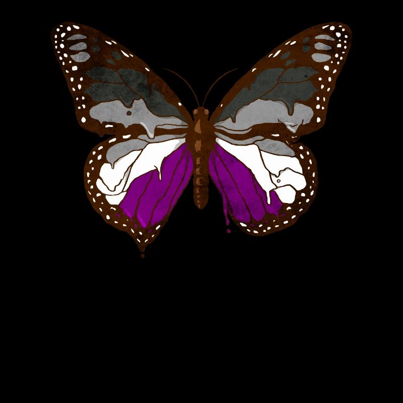 Asexual Pride Ace Flag Butterfly Subtle LG