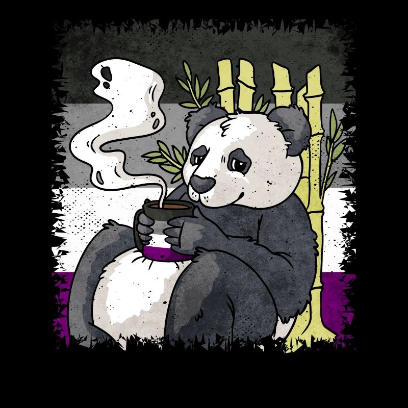 Asexual Pride Ace Flag Panda Coffee Sublte LGBT