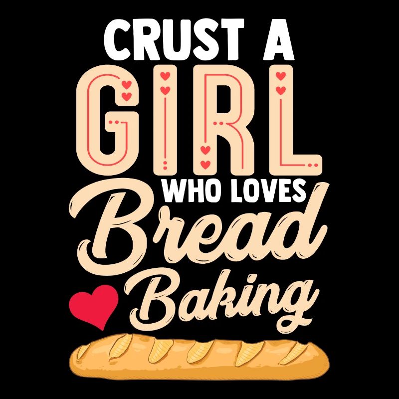 Lustige Kruste Ein Mädchen, das Brot liebt Backen