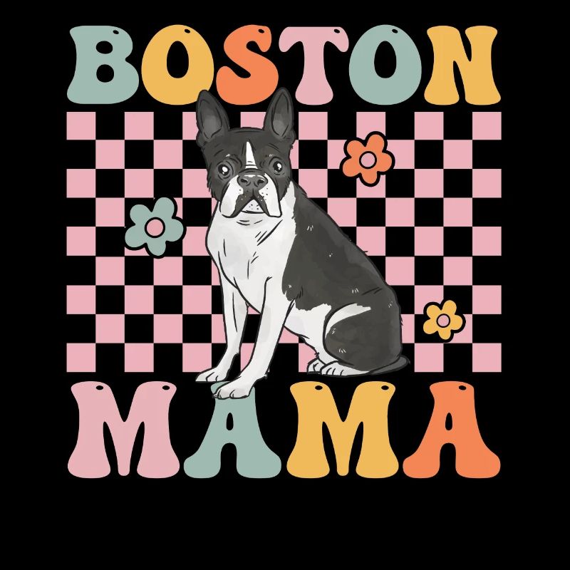 Groovy Boston Terrier Mom