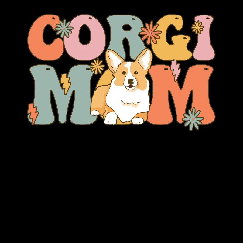 Groovy Corgi Mom Hundemutter