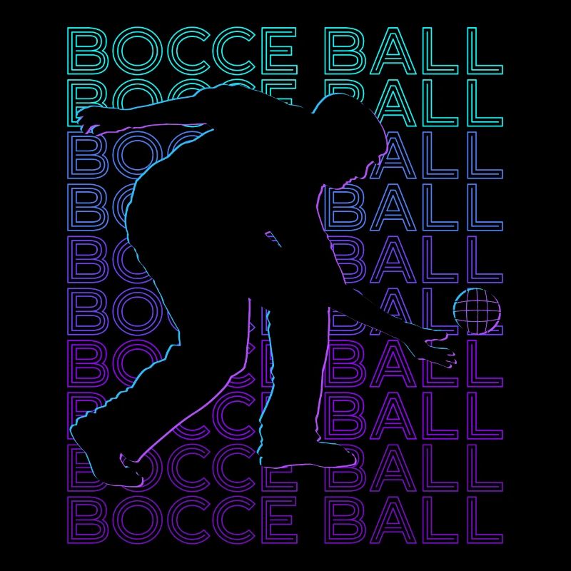 Bocce Player Retro