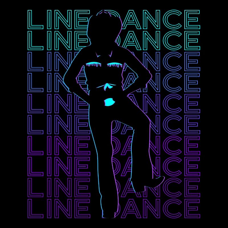 Line Dance Line Dancing Line Dancer Retro