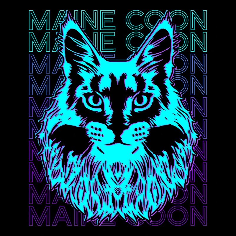 Maine Coon Chat Rétro