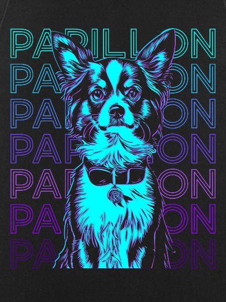 Papillon Dog Retro