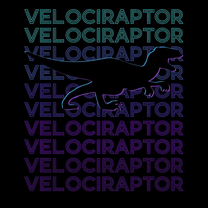 Velociraptor Dinosaur Retro