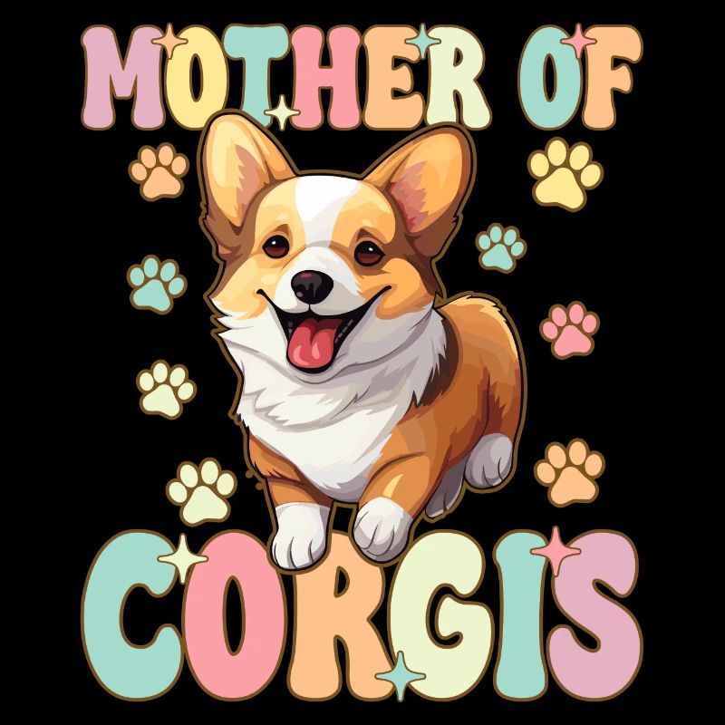Mutter von Corgis Groovy Dog Mom