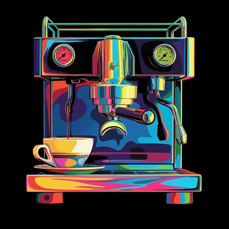 Barista Coffee Maker Pop Art