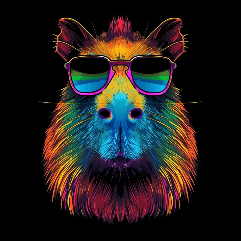 Capybara Capibara Lunettes de soleil Pop Art
