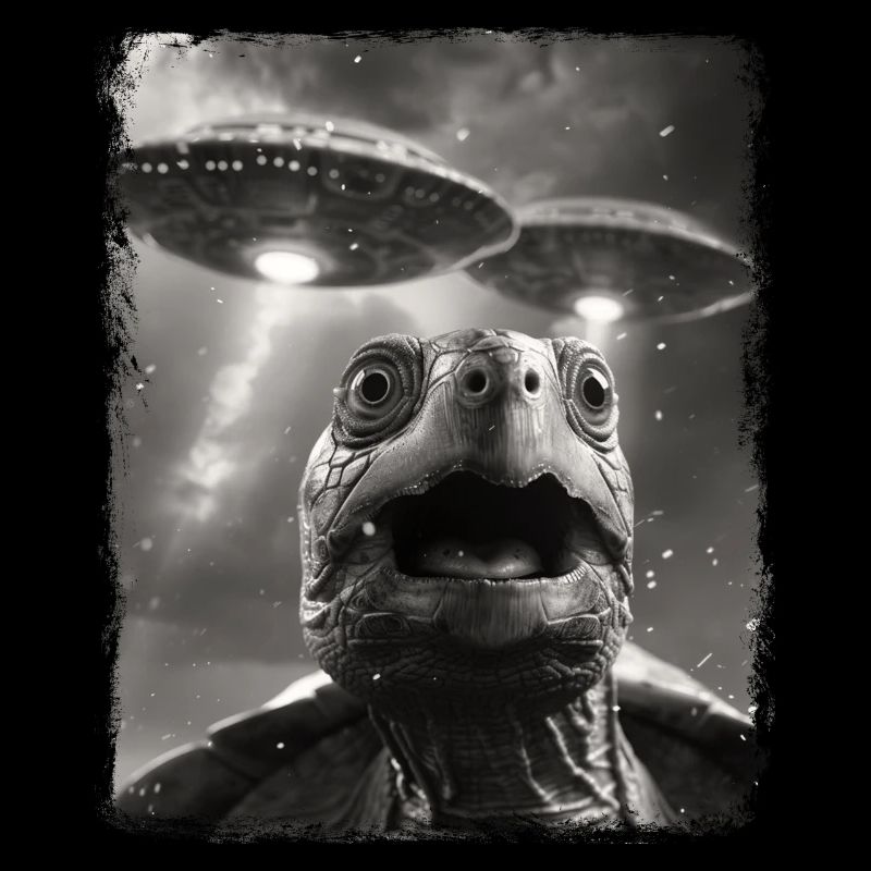 Turtle Sea Turtle UFO Alien Außerirdis