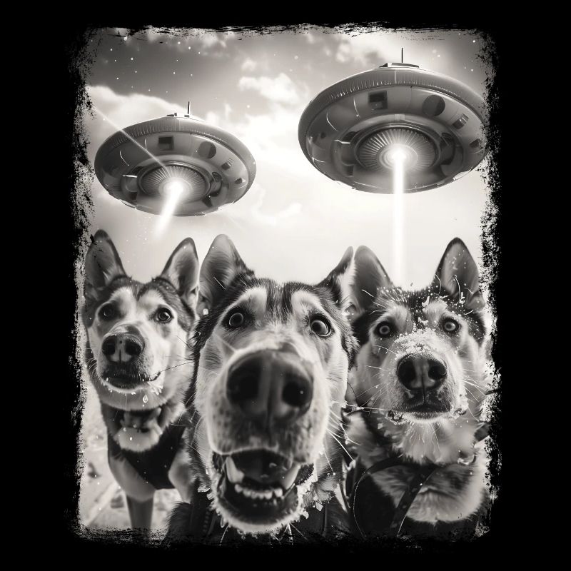 Mushing Sled Dog Sledding UFO Alien Extraterrestri