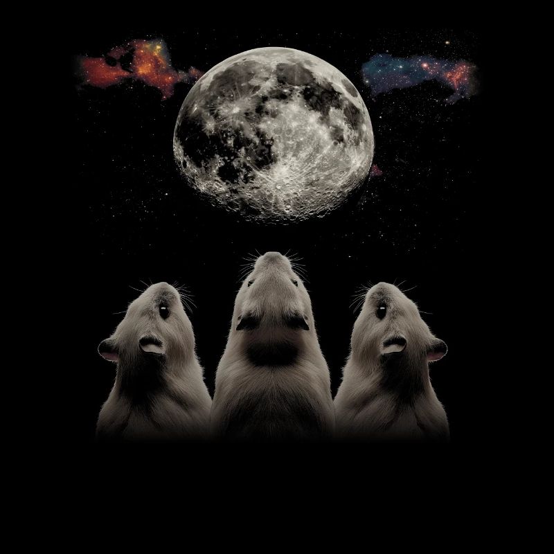 Guinea Pig Pet Howling Moon