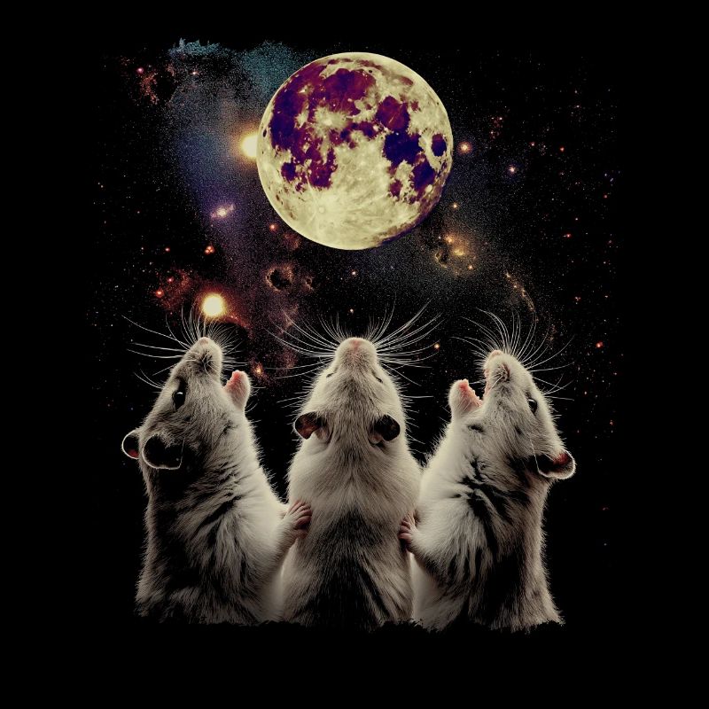 Hamster Hammy Pet Howling Moon