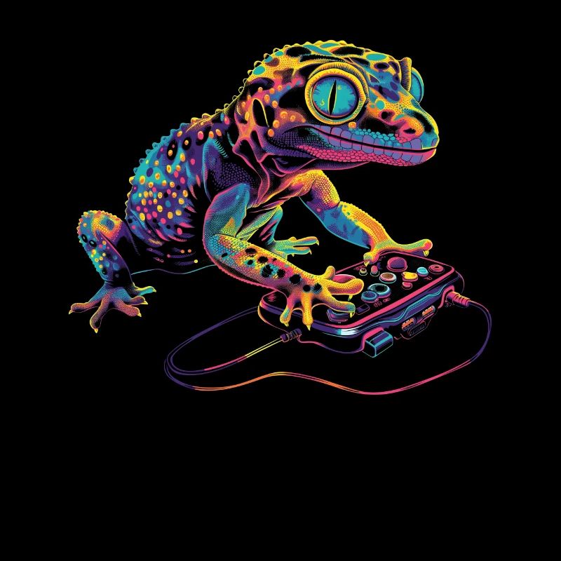 Leopard Gecko Lizard Gaming Controller Popart