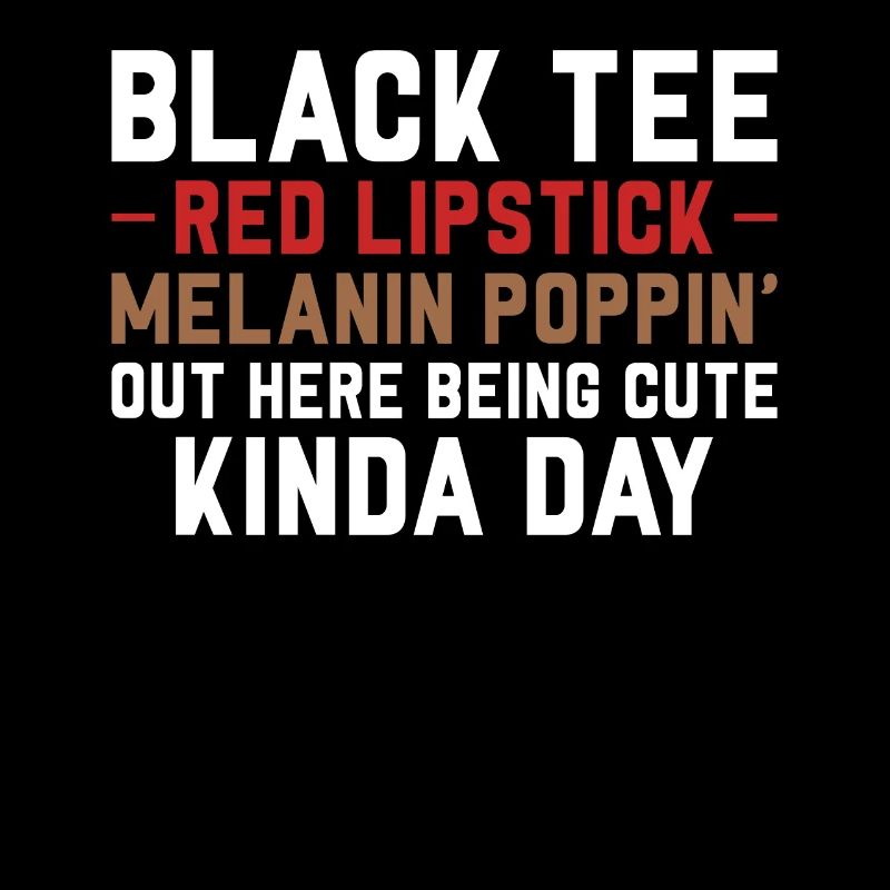 Schwarzer Tee Roter Lippenstift Melanin Braune