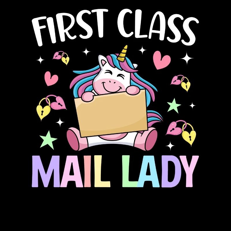 First Class Mail Lady Weiblicher Postbote Arbeiter