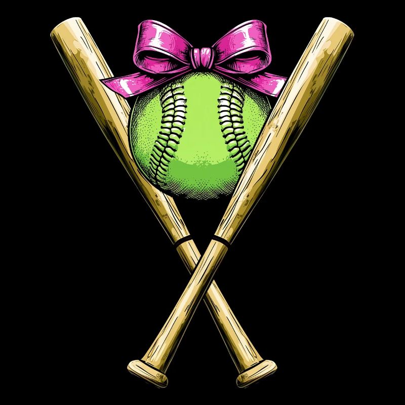 Coquette Bogen Softballschläger Mütter Tag rosa