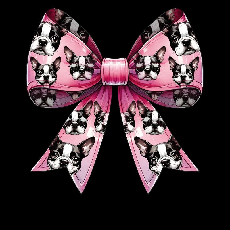 Coquette Bow Boston Terrier Chien Maman