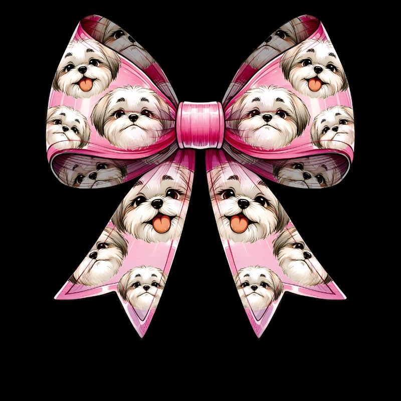 Coquette Bow Shih Tzu Dog Mom Pattern Pink
