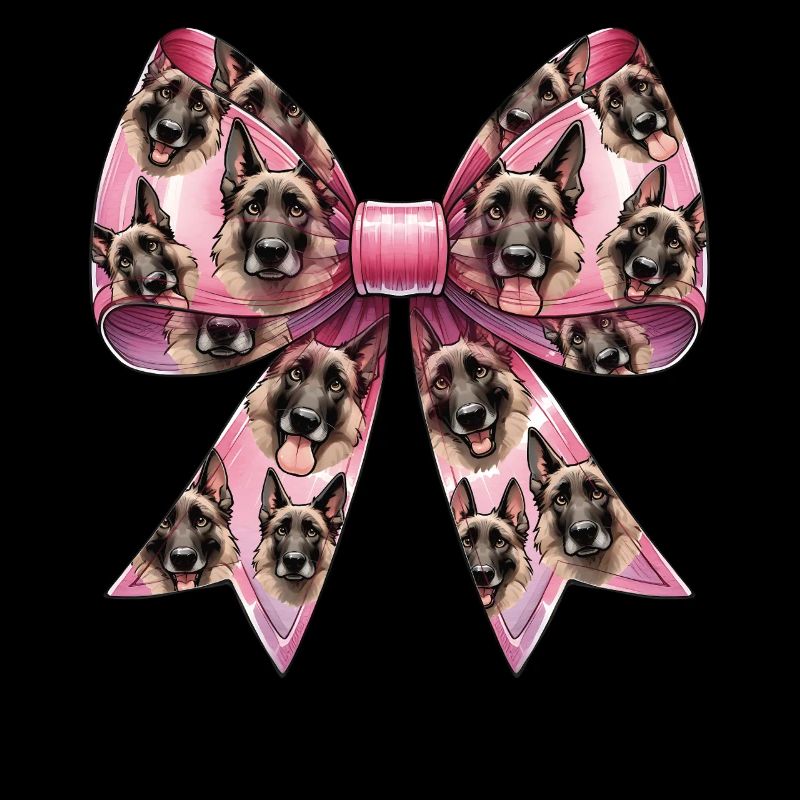 Coquette Bow Belgian Malinois Dog Mom Pattern