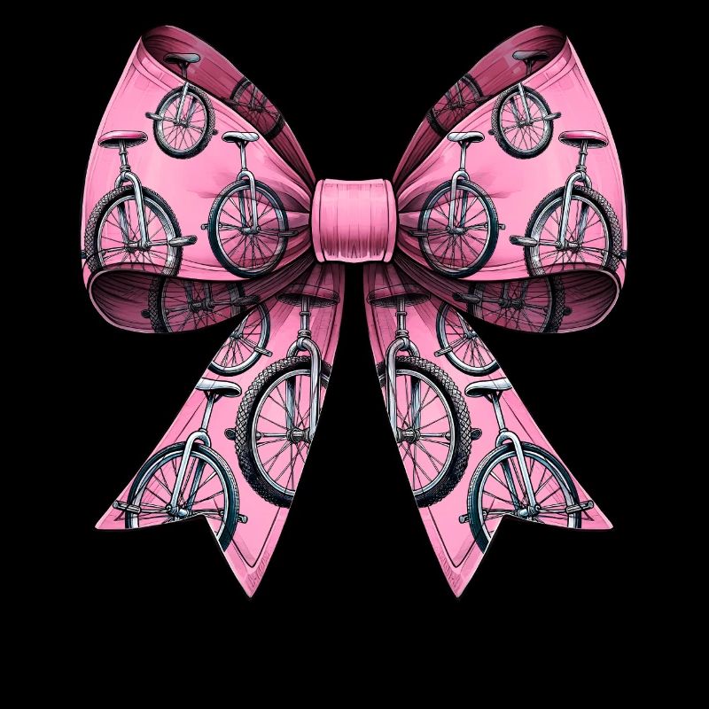 Coquette Bow Unicycling Unicycle Pattern Pink