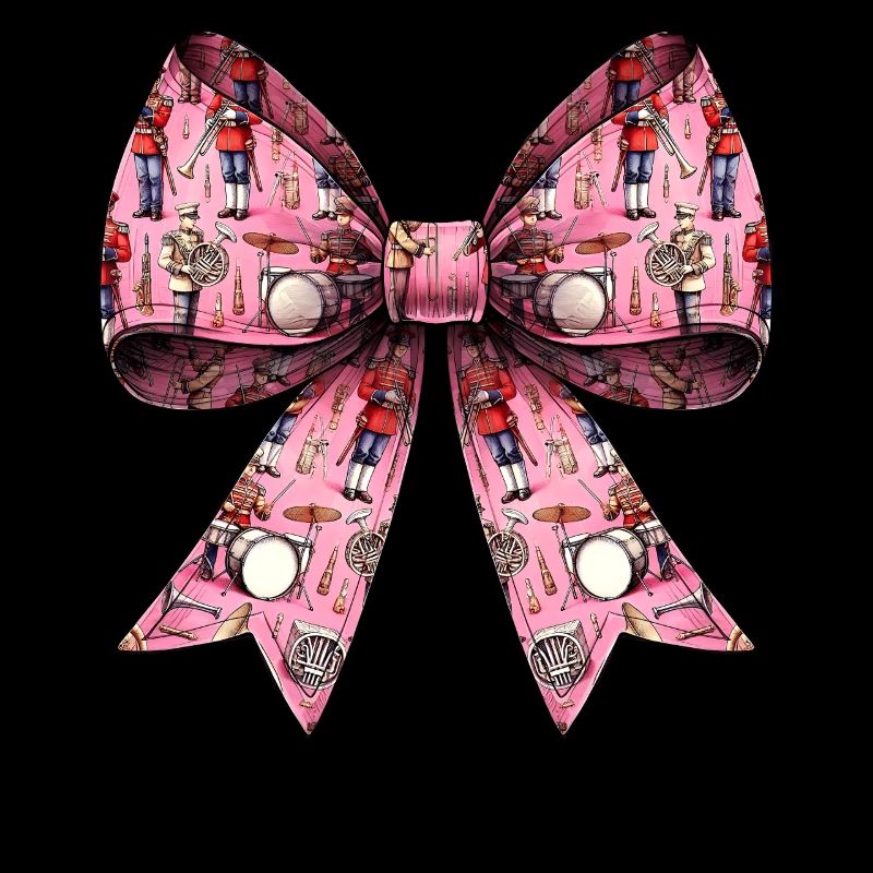 Coquette Bow Marching Band Musician Pattern