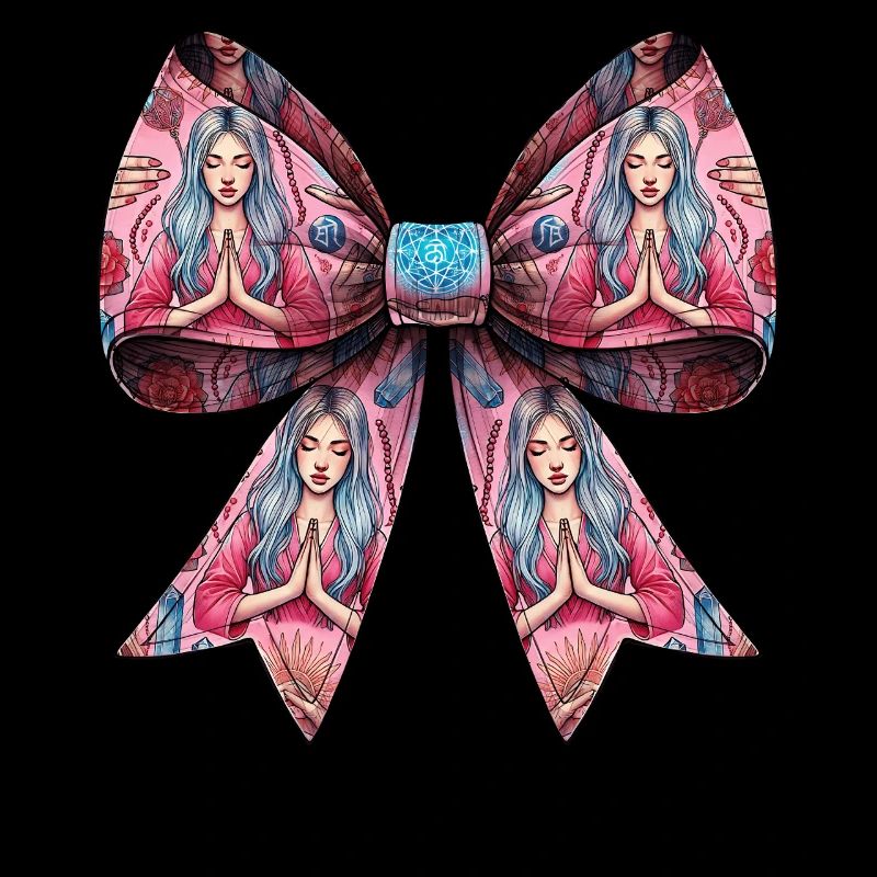 Coquette Bow Reiki Healer Healing Pattern Mom