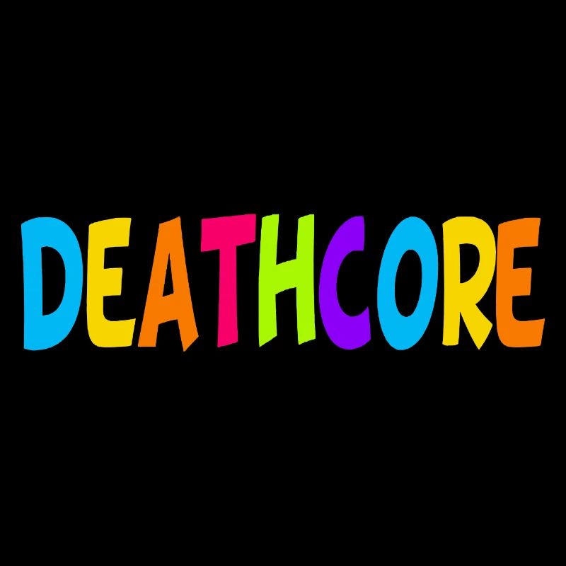 Lustige Deathcore Regenbogenfarben Metalhead