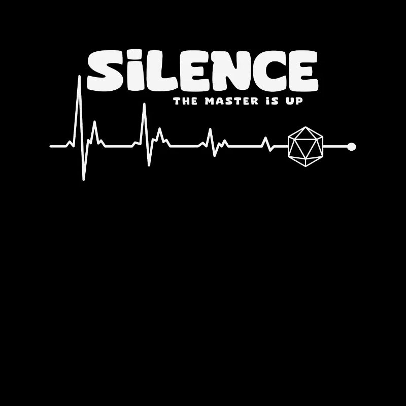 Silence! The Master Is Up D20 Cube