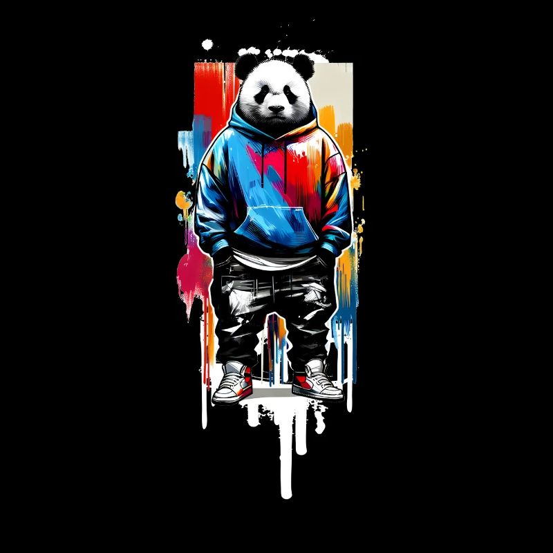 Panda Panda à capuche très cool