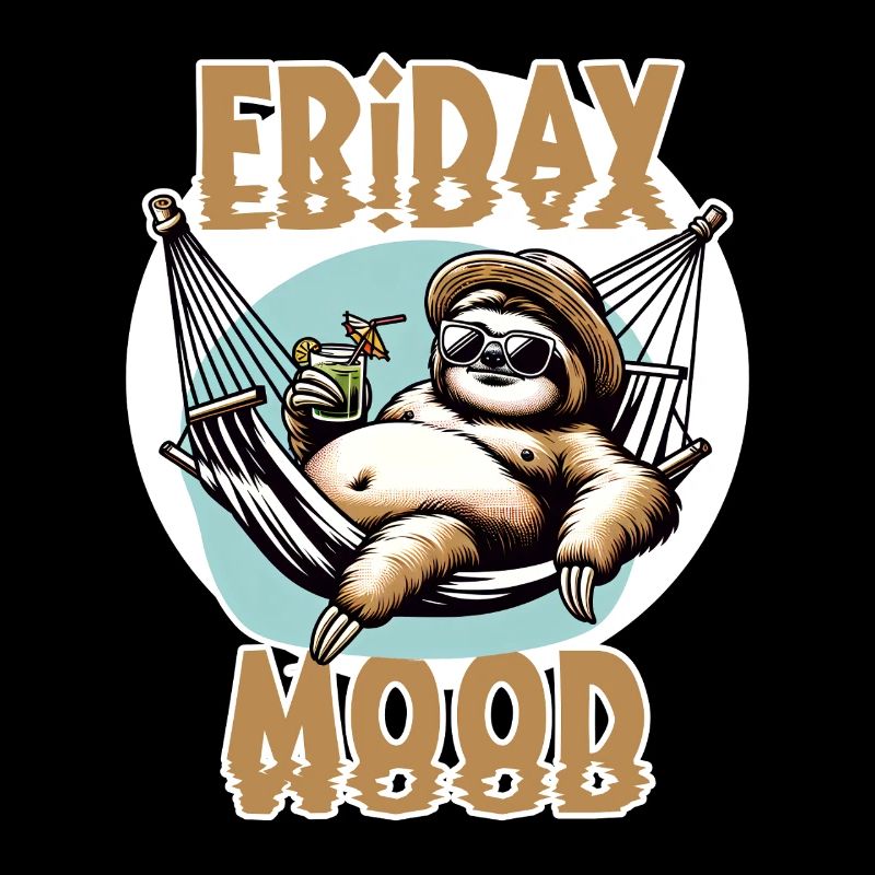 Funny Sloth Design Friday Mood Work