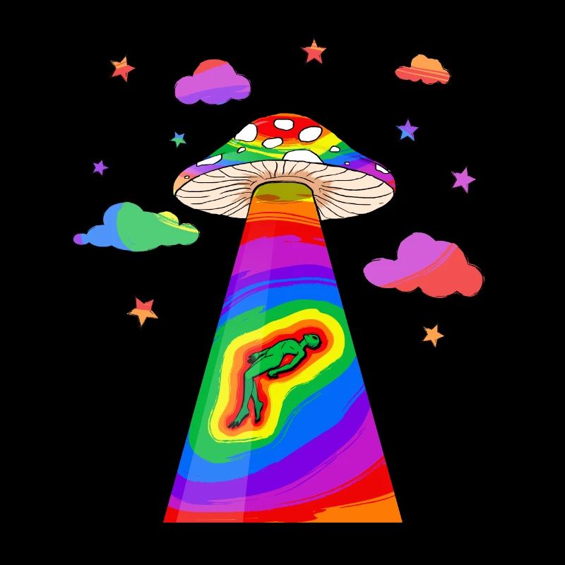 Kidcore Esthétique Alien OVNI Kidnapping Champignon