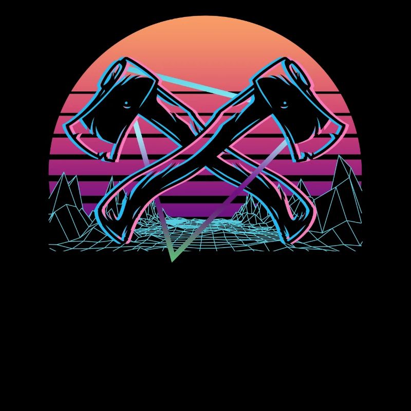 Axe Lancer Vaporwave Esthétique Rétro