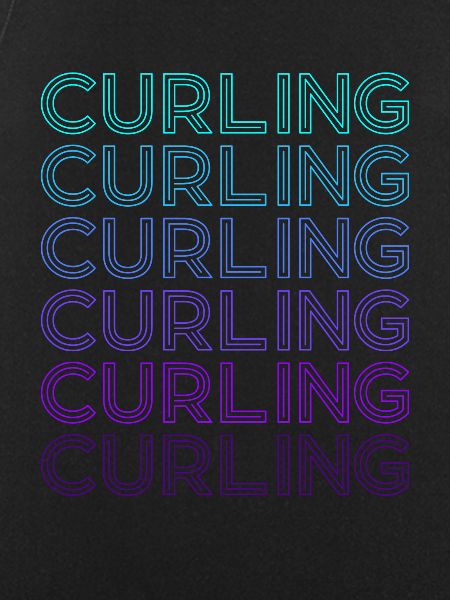 Curling Stone Player Retro