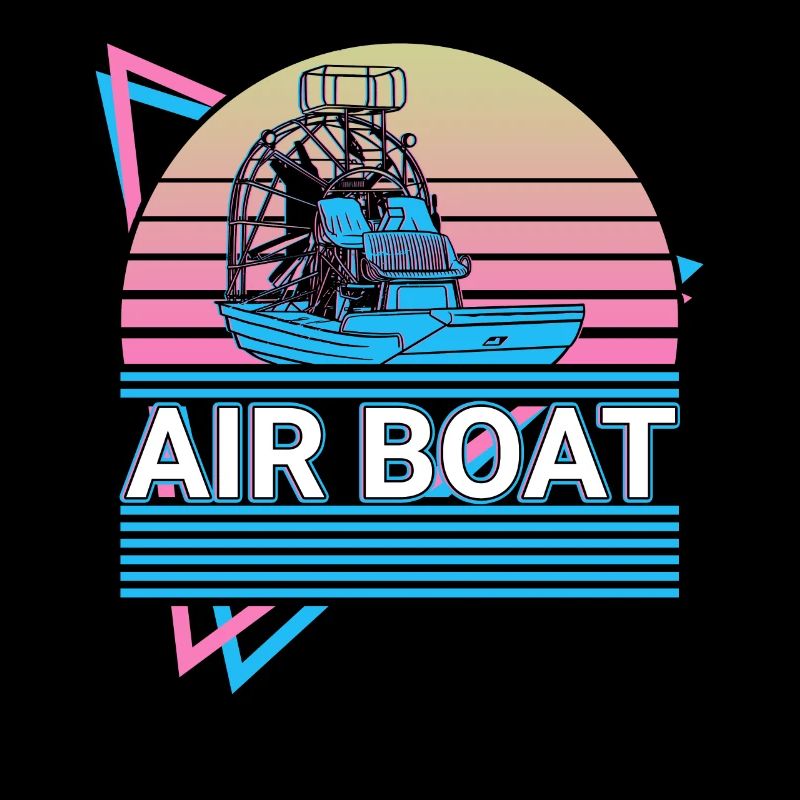 Luftboot Luftbootfahren Fanboot Retro Geschenk