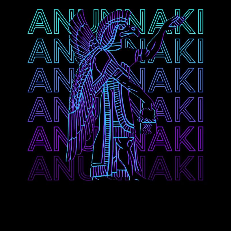 Anunnaki Sumerian God Ancient Deity Retro Ge