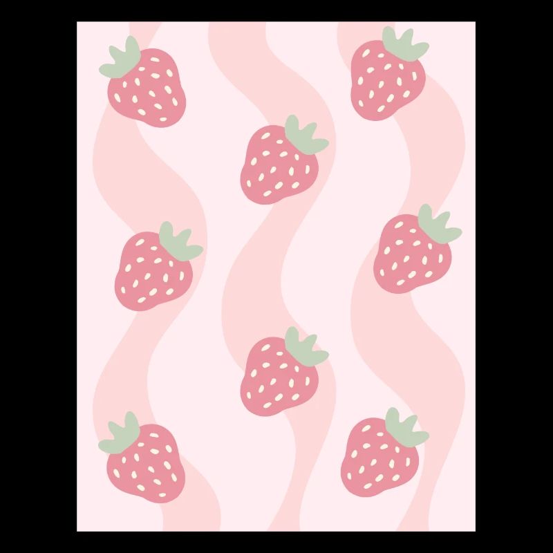 Danish Pastel Aesthetics Strawberries