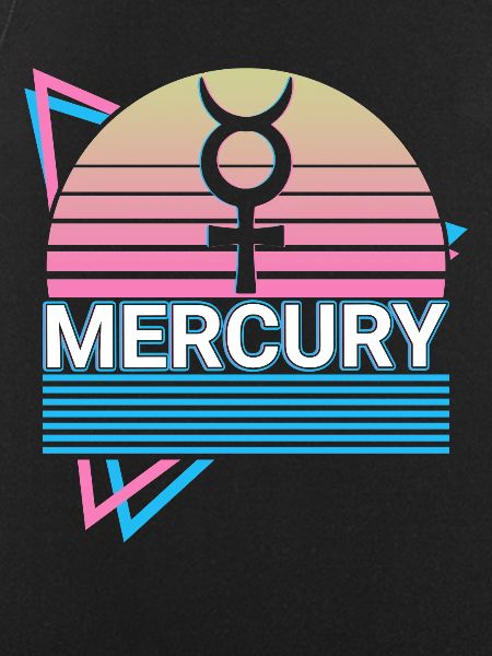Mercury Alchemy Symbol Retro