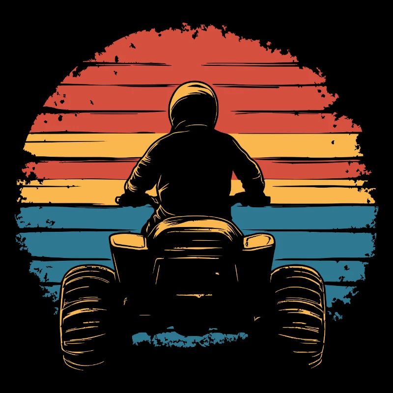 Quad quad bike vintage sunset