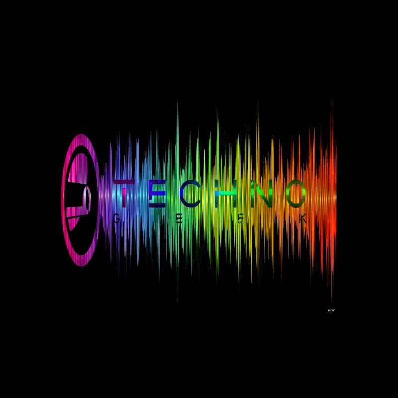 Techno Geek Equalizer Bunte EDM-Musik
