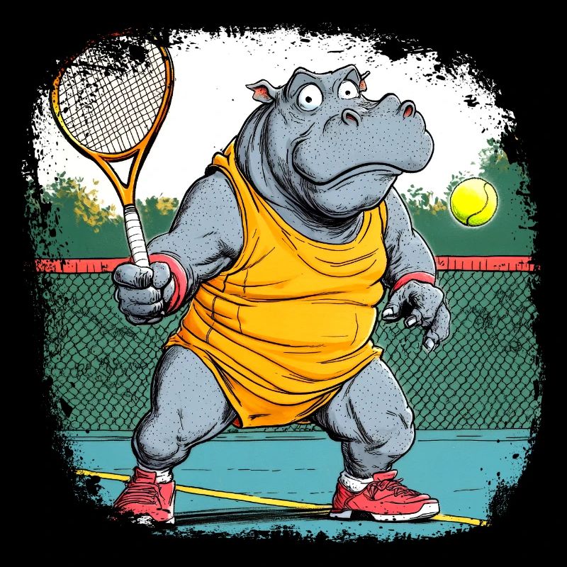 Nilpferde Tennis