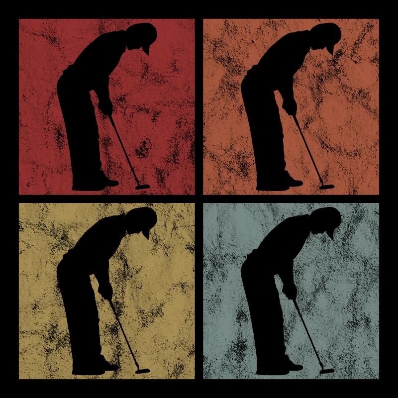 Golfen Retro Golfspieler Golf Golfer Golfschläger