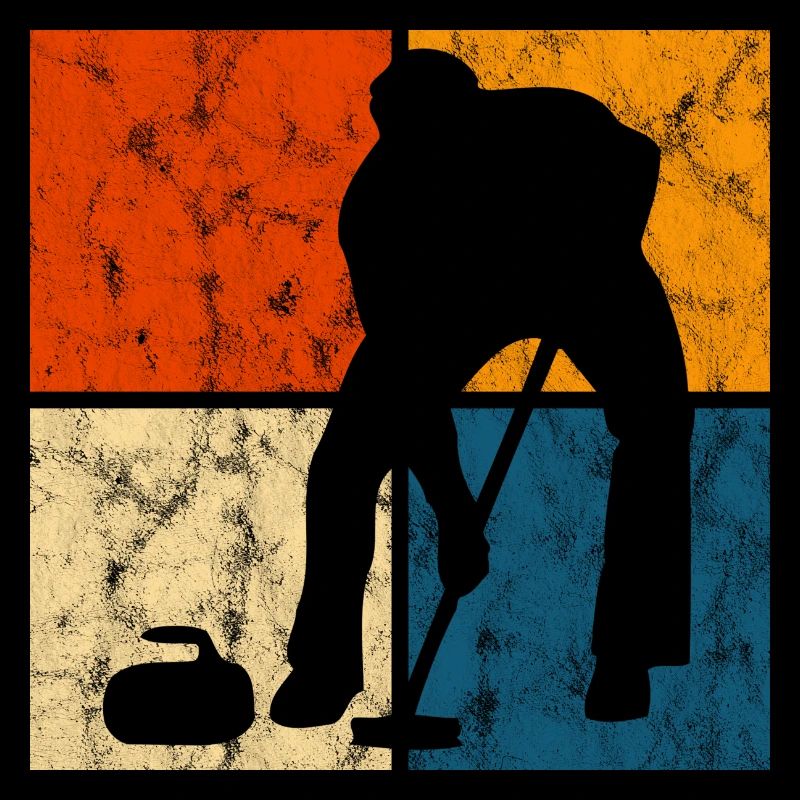 Curling sur glace Curling Retro Cadeau