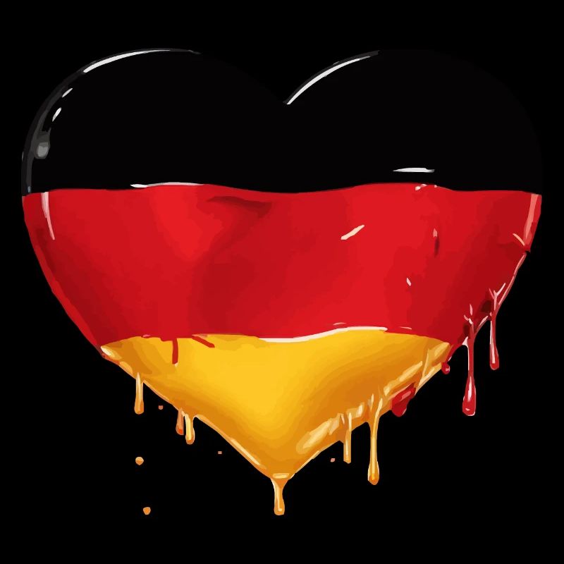 GERMANY HEART GERMANY FLAG GERMANY