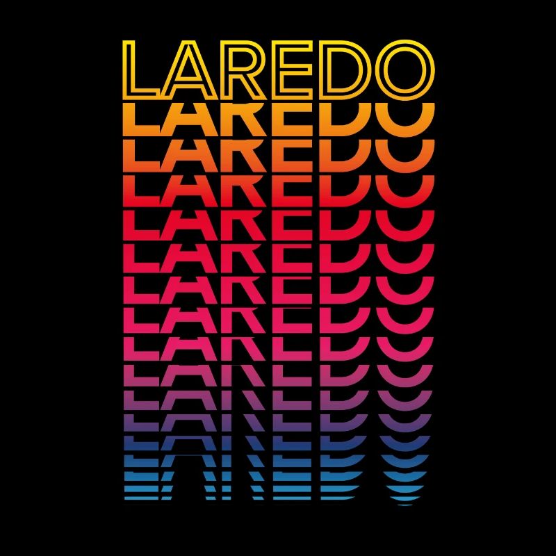 Retro Nostalgisch USA Stadt - Regenbogen Laredo