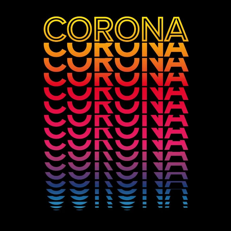 Retro Nostalgic USA City - Rainbow Corona