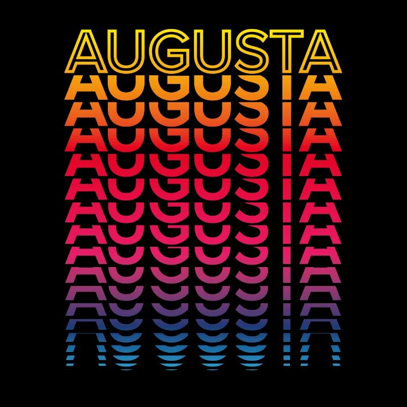 Retro Nostalgic USA City - Rainbow Augusta