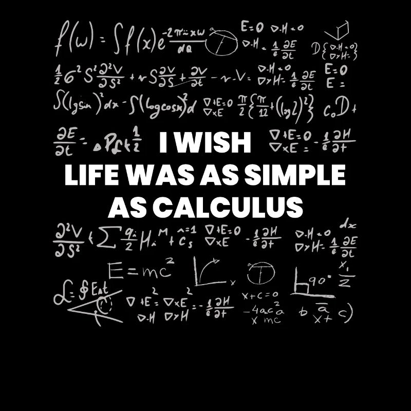 Wish Life Would Be Simple As Calculus