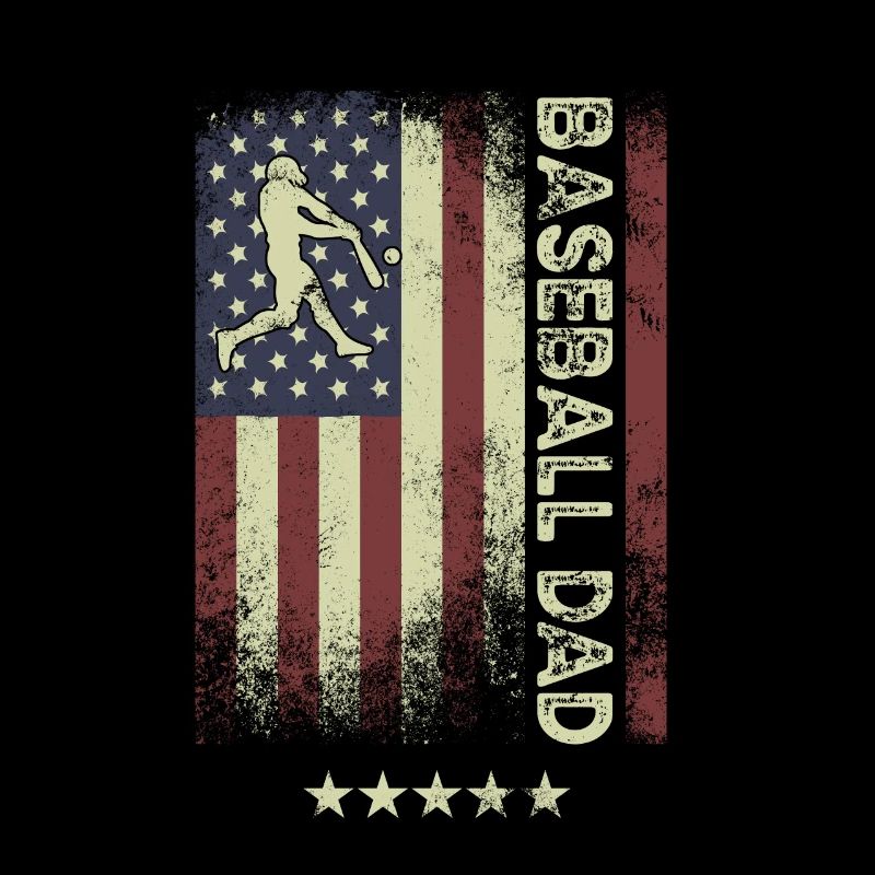 Drapeau américain - Baseball Dad